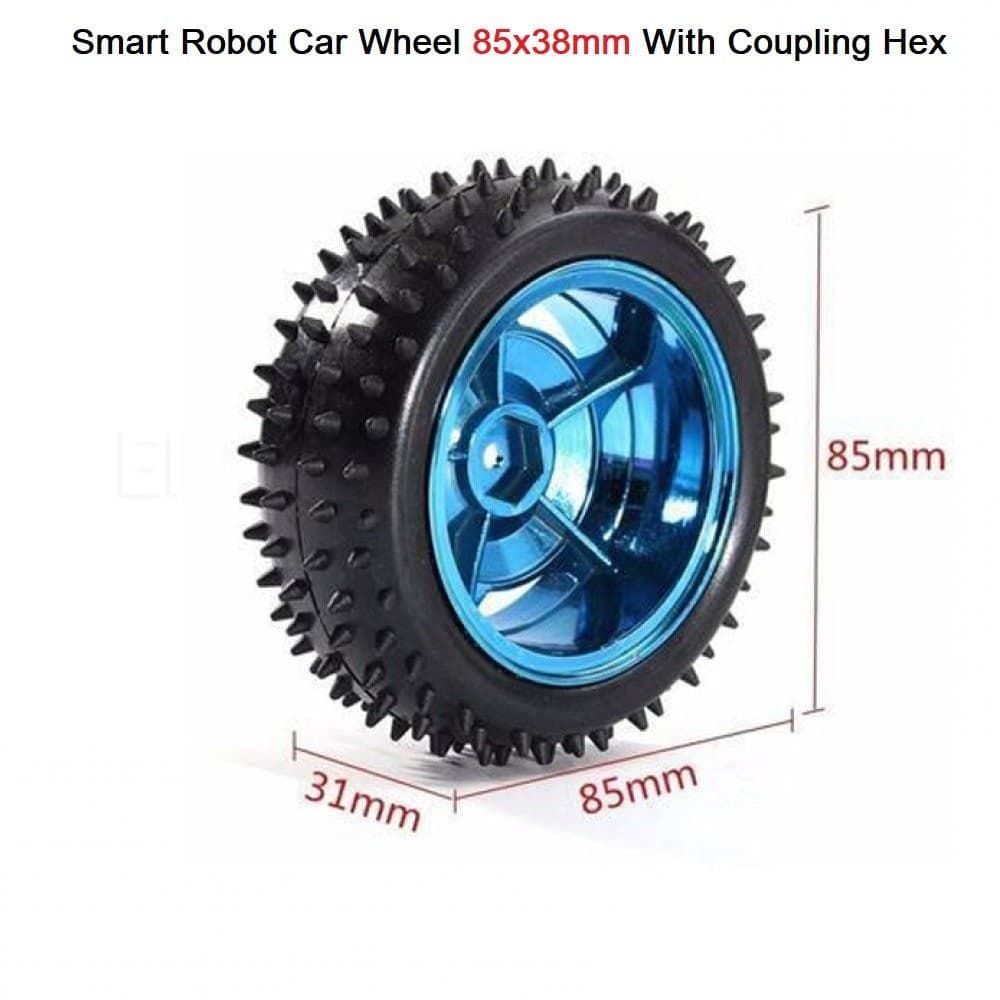 Smart Robot Car Wheel 85x38mm With Coupling Hex