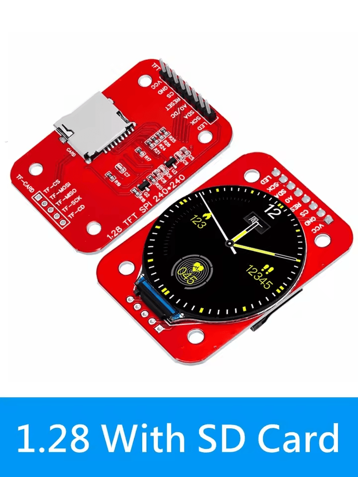 1.28 Inch TFT LCD Display Module Round RGB 240*240 GC9A01 Driver
