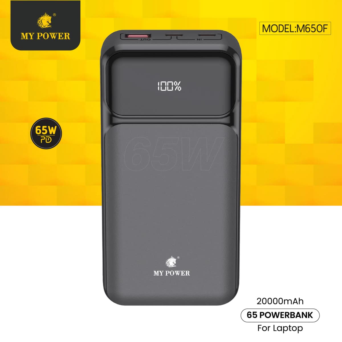 My Power Powerbank M650F, 65Watt Laptop Powerbank, 20000mAh