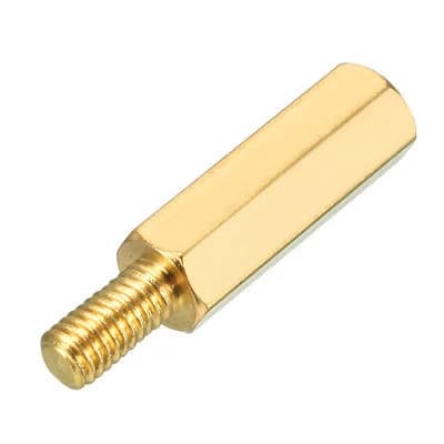 M3 X 15mm Male to Female Brass Hex Threaded Pillar Standoff Spacer