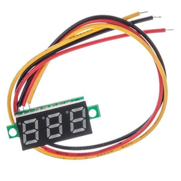 0.28inch 4.5-30V Two Wire DC Voltmeter Red
