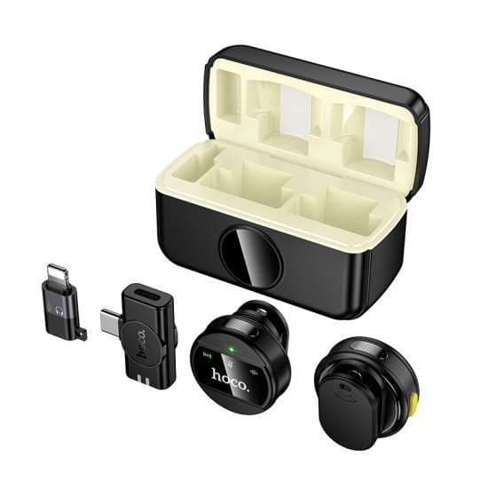 Hoco L22 Bright 2-in-1 Wireless Microphone with Case (Type-C / Lightning)