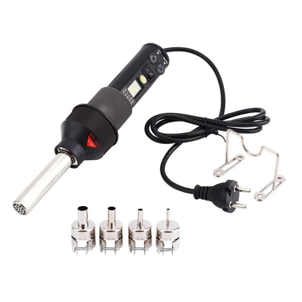 GJ-8018LCD Portable BGA Rework Solder Station Hot Air Gun lower Soldering Hairdryer Desoldering Tool 220V 450W Adjustable EU/US Plug Optional