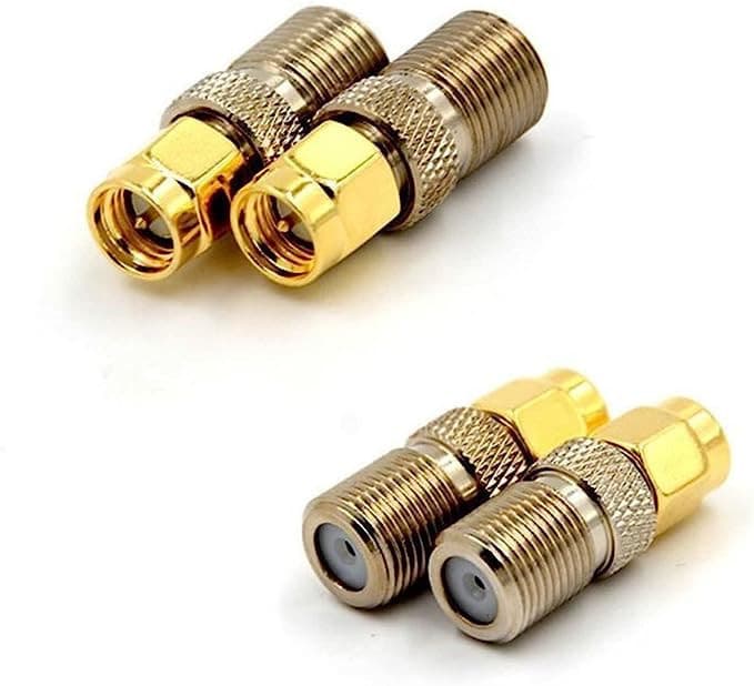 F Type Female Jack to SMA Male Plug Straight RF Coaxial Adapter F connector to SMA Convertor